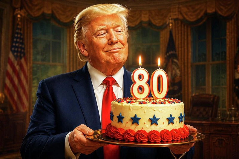 trump 80th anniversary